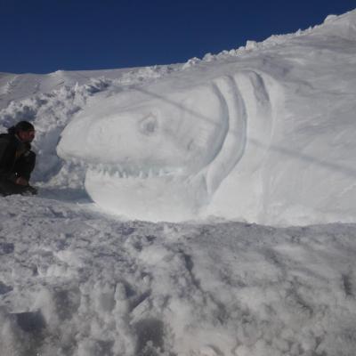 sculpture sur neige