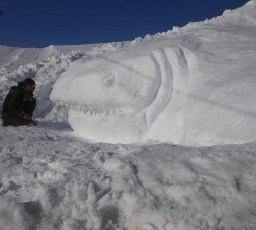 sculpture sur neige